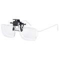 Carson Magnifying Glasses 2x (+4.00 Dioptrie) Clip-On and Flip-Up