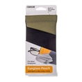 Carson Neoprene Spectacles bag with microfibre cloth - Black/Olive