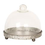 f Clayre Eef Cloche 6GL2492 Grey Transparent 16x15 cm