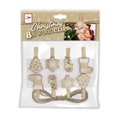 Zep Christmas Kit Wood Clips Brown LK39B 8 Pcs.