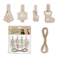 Zep Christmas Kit Wood Clips Brown LK39B 8 Pcs.