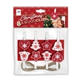 Zep Christmas Kit Wood Clips Red LK38R 8 Pcs.